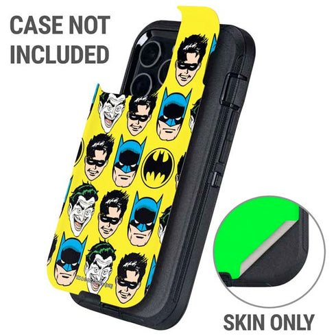 DC Comics Batman Vintage Character Pattern - Joker and Robin Otterbox Defender iPhone Skin
