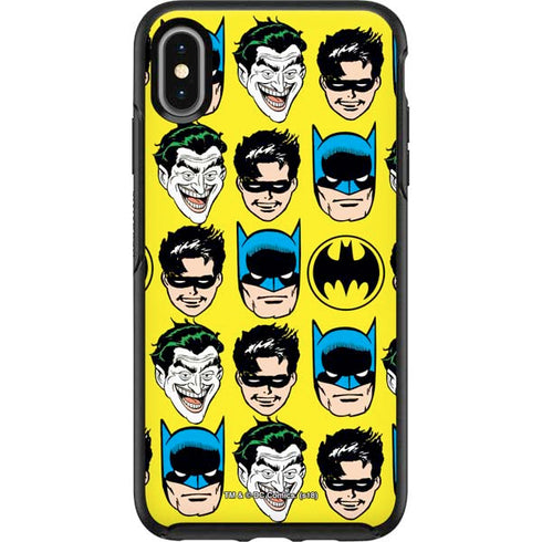 DC Comics Batman Vintage Character Pattern - Joker and Robin Otterbox Symmetry iPhone Skin