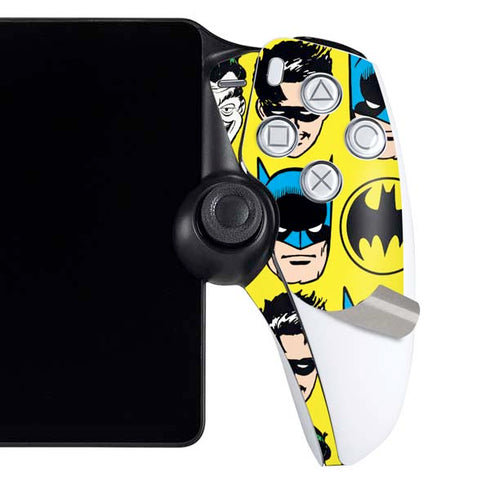 DC Comics Batman Vintage Character Pattern - Joker and Robin PlayStation Portal Remote Player Skin