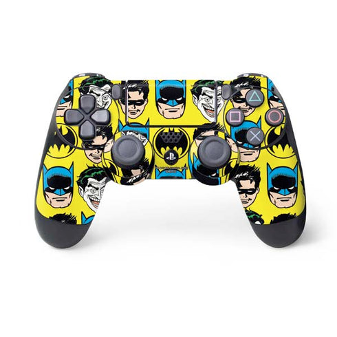 DC Comics Batman Vintage Character Pattern - Joker and Robin PS4 Controller Skin