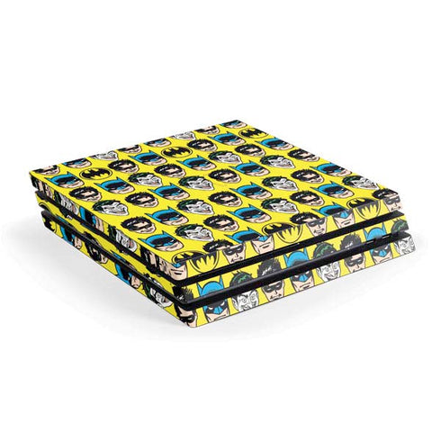 DC Comics Batman Vintage Character Pattern - Joker and Robin PS4 Pro Console Skin