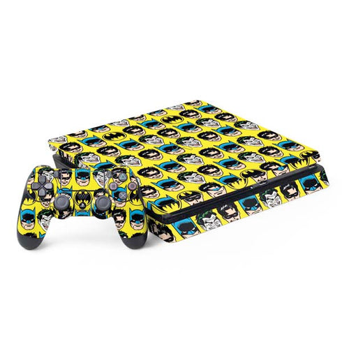 DC Comics Batman Vintage Character Pattern - Joker and Robin PS4 Slim Bundle Skin