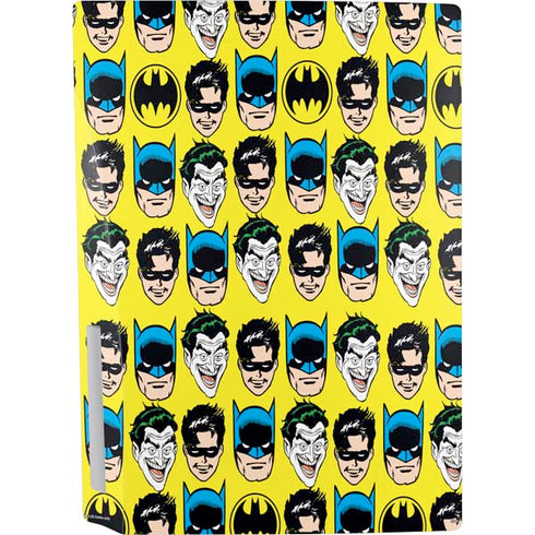 DC Comics Batman Vintage Character Pattern - Joker and Robin PS5 Console Skin