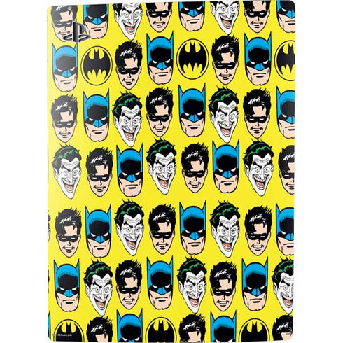 DC Comics Batman Vintage Character Pattern - Joker and Robin PS5 Digital Edition Console Skin