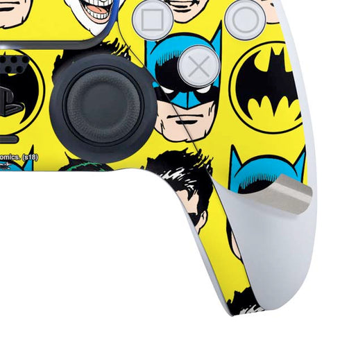 DC Comics Batman Vintage Character Pattern - Joker and Robin PS5 Controller Skin