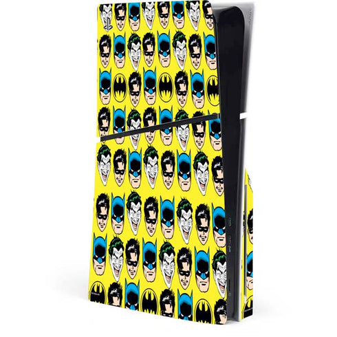 DC Comics Batman Vintage Character Pattern - Joker and Robin PS5 Slim Disk Console Skin