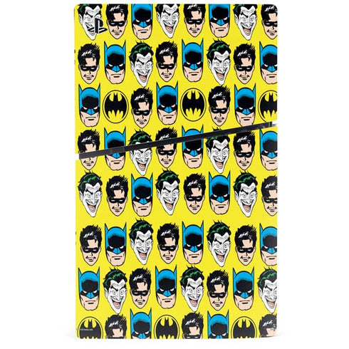 DC Comics Batman Vintage Character Pattern - Joker and Robin PS5 Slim Disk Console Skin