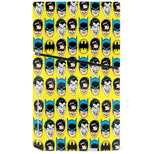 DC Comics Batman Vintage Character Pattern - Joker and Robin PS5 Slim Disk Console Skin