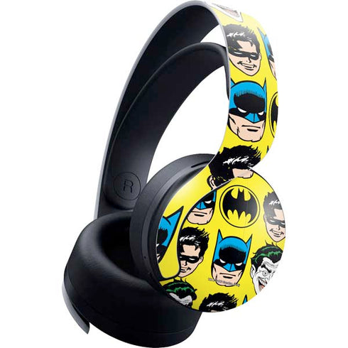 DC Comics Batman Vintage Character Pattern - Joker and Robin PULSE 3D Wireless Headset for PS5 Skin
