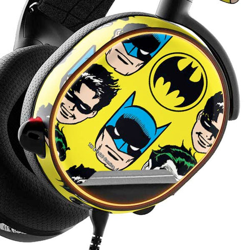 DC Comics Batman Vintage Character Pattern - Joker and Robin SteelSeries Arctis 5 Skin