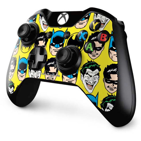 DC Comics Batman Vintage Character Pattern - Joker and Robin Xbox One Controller Skin