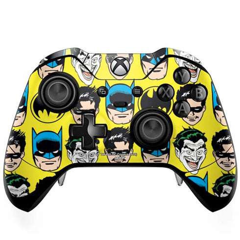 DC Comics Batman Vintage Character Pattern - Joker and Robin Xbox One Elite Controller Skin