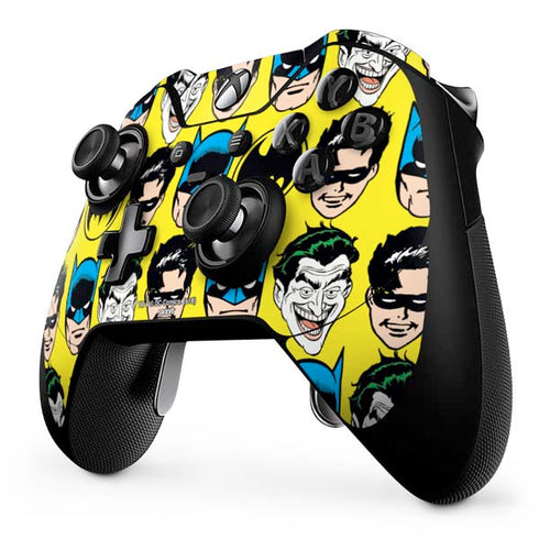 DC Comics Batman Vintage Character Pattern - Joker and Robin Xbox One Elite Controller Skin