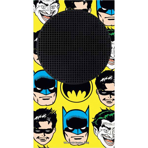 DC Comics Batman Vintage Character Pattern - Joker and Robin Xbox Series S Skins