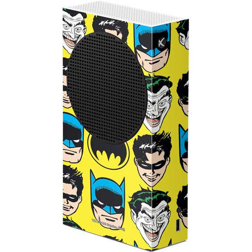 DC Comics Batman Vintage Character Pattern - Joker and Robin Xbox Series S Console Skin