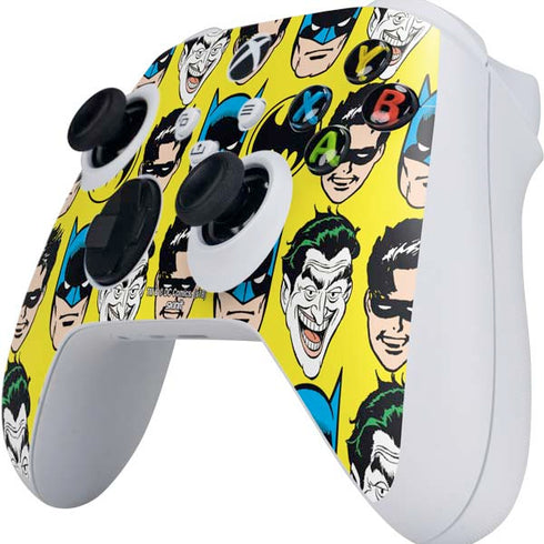 DC Comics Batman Vintage Character Pattern - Joker and Robin Xbox Series S Controller Skin