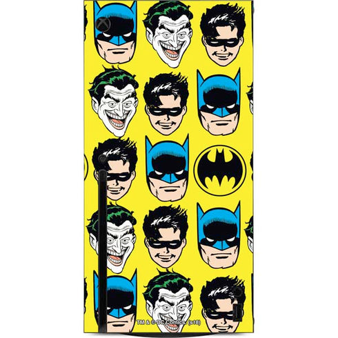 DC Comics Batman Vintage Character Pattern - Joker and Robin Xbox Series X Console Skin