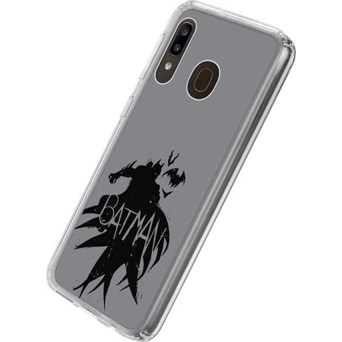 DC Comics Batman Silhouette Art Galaxy A20 Clear Case