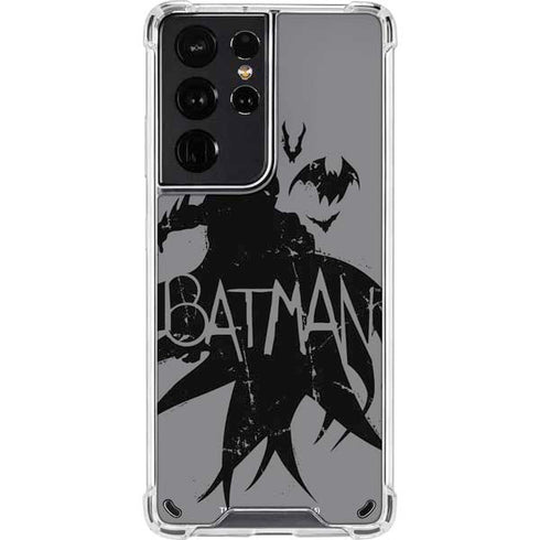 DC Comics Batman Silhouette Art Galaxy S21 Ultra 5G Clear Case