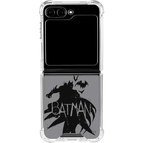 DC Comics Batman Silhouette Art Galaxy Z Flip5 5G Clear Case