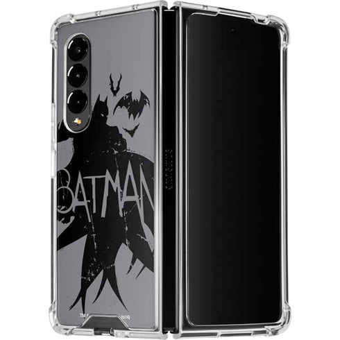 DC Comics Batman Silhouette Art Galaxy Z Fold4 5G Clear Case