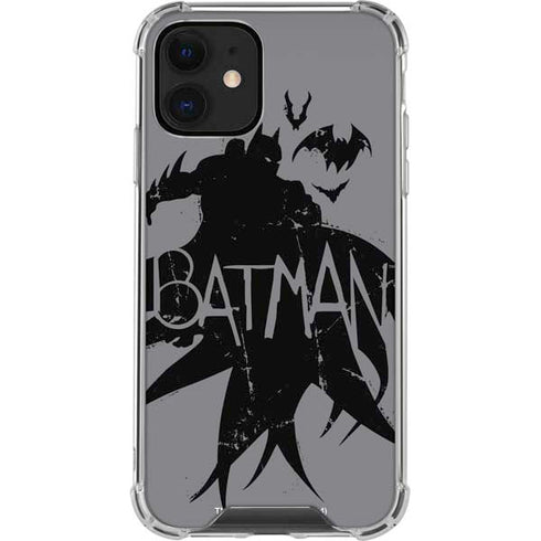 DC Comics Batman Silhouette Art iPhone 12 Clear Case