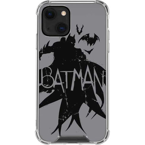 DC Comics Batman Silhouette Art iPhone 14 Plus Clear Case