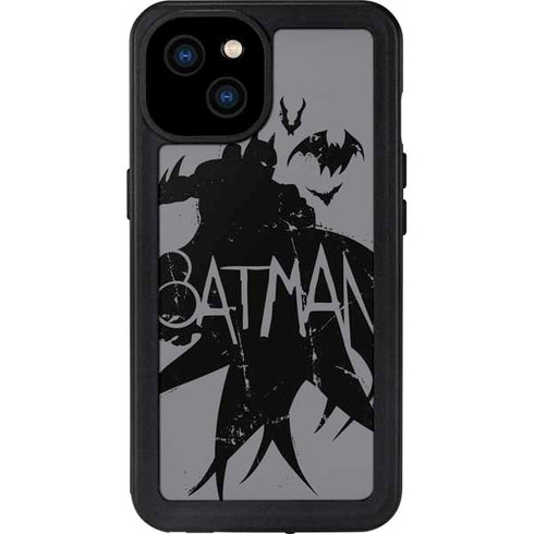 DC Comics Batman Silhouette Art iPhone 15 Plus Waterproof Case