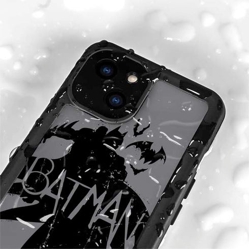 DC Comics Batman Silhouette Art iPhone 15 Plus Waterproof Case