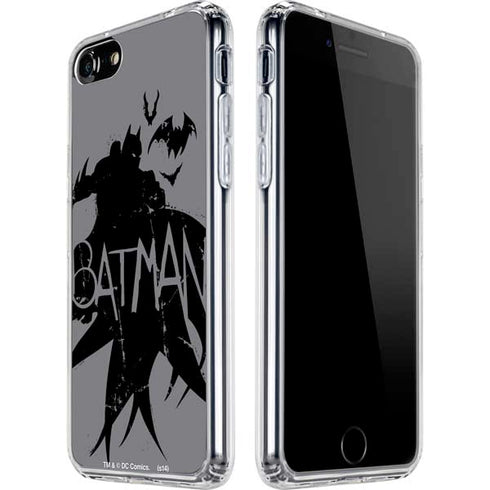 DC Comics Batman Silhouette Art iPhone SE (2nd & 3rd Gen) Clear Case