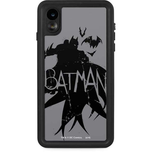 DC Comics Batman Silhouette Art iPhone XR Waterproof Case