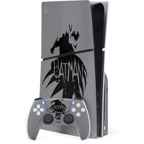 DC Comics Batman Silhouette Art PS5 Slim Disk Bundle Skin