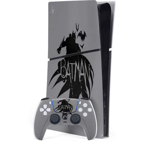 DC Comics Batman Silhouette Art PS5 Slim Digital Edition Console Skin