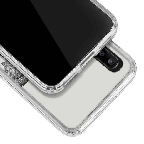 DC Comics Batman Skeleton diagram Art Galaxy A30 Clear Case