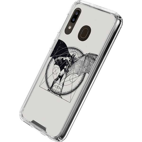 DC Comics Batman Skeleton diagram Art Galaxy A30 Clear Case