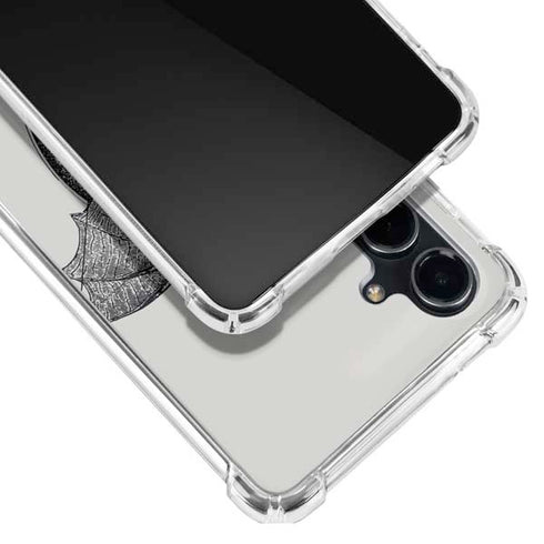 DC Comics Batman Skeleton diagram Art Galaxy S23 FE Clear Case