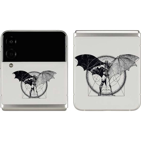 DC Comics Batman Skeleton diagram Art Galaxy Z Flip3 5G Skin