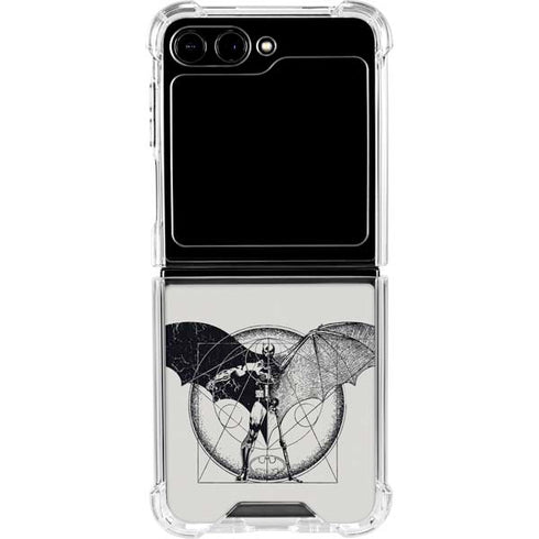 DC Comics Batman Skeleton diagram Art Galaxy Z Flip5 5G Clear Case