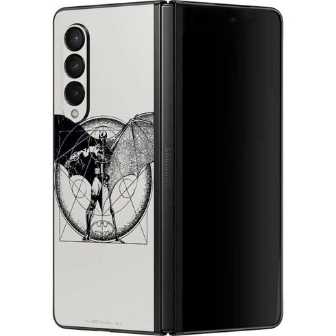 DC Comics Batman Skeleton diagram Art Galaxy Z Fold3 5G Skin