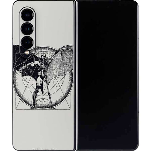 DC Comics Batman Skeleton diagram Art Galaxy Z Fold4 5G Skin