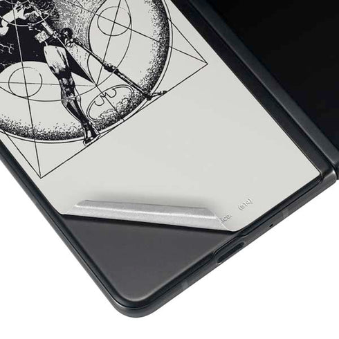 DC Comics Batman Skeleton diagram Art Galaxy Z Fold4 5G Skin