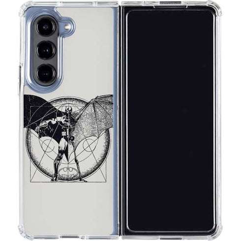DC Comics Batman Skeleton diagram Art Galaxy Z Fold5 5G Clear Case