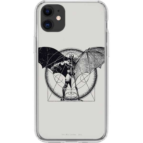 DC Comics Batman Skeleton diagram Art iPhone 11 Clear Case