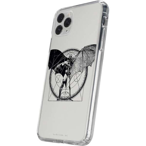 DC Comics Batman Skeleton diagram Art iPhone 11 Pro Clear Case