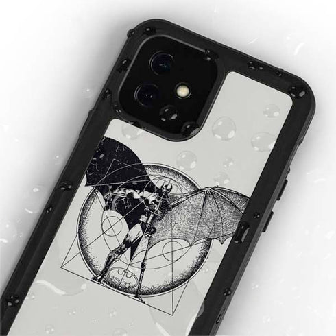 DC Comics Batman Skeleton diagram Art iPhone 12 Mini Waterproof Case