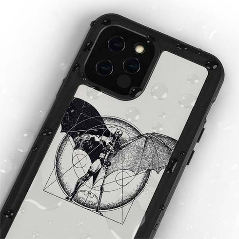 DC Comics Batman Skeleton diagram Art iPhone 12 Pro Waterproof Case