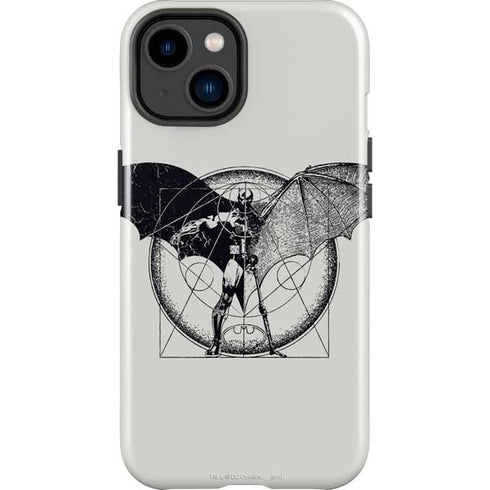 DC Comics Batman Skeleton diagram Art iPhone 14 Plus Impact Case