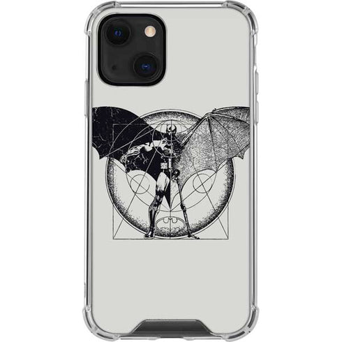 DC Comics Batman Skeleton diagram Art iPhone 14 Plus Clear Case