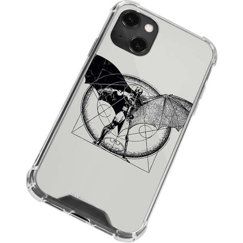 DC Comics Batman Skeleton diagram Art iPhone 14 Plus Clear Case