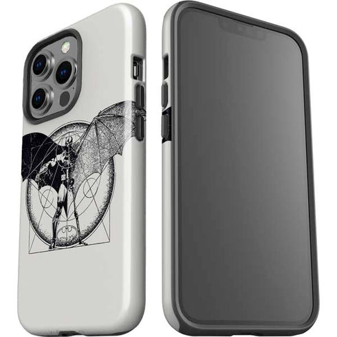 DC Comics Batman Skeleton diagram Art iPhone 14 Pro Impact Case